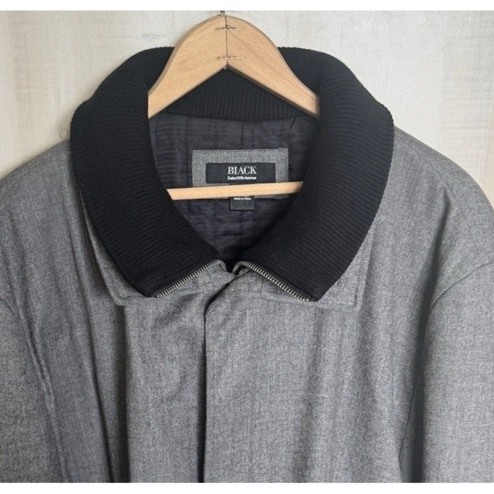 Loro Piana Storm System Wool Saks Fifth Ave Jacket Coat Zip Men's XL Gray - Picture 5 of 9